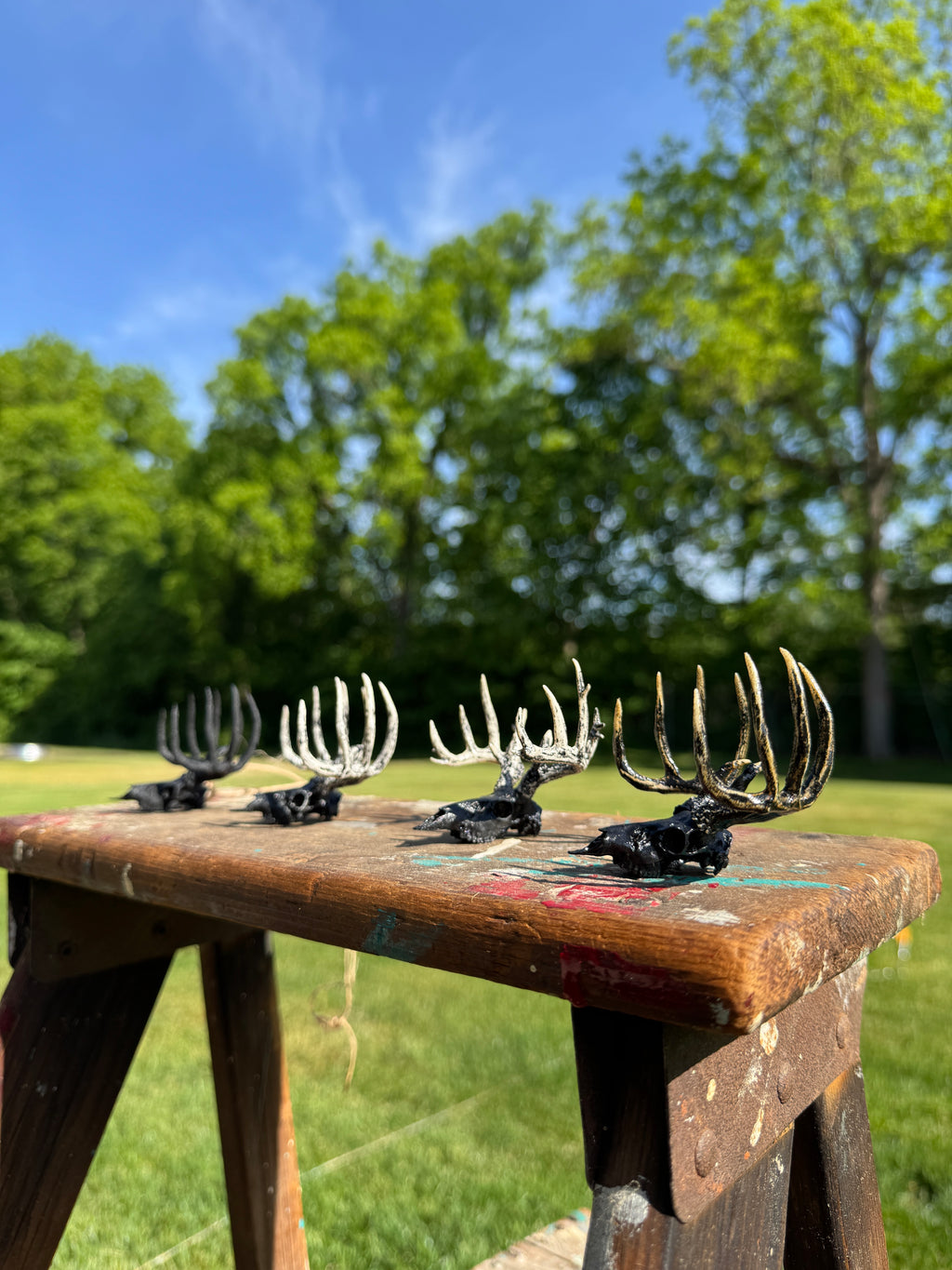 Mini Whitetail Deer Euro Mount – Blackout 4-Pack